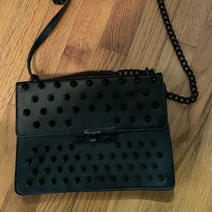 Black studded purse